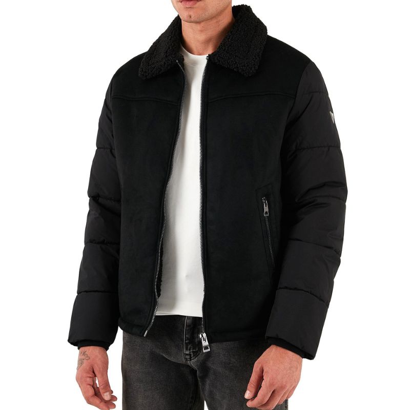 GUESS dzseki SHEARLING fekete