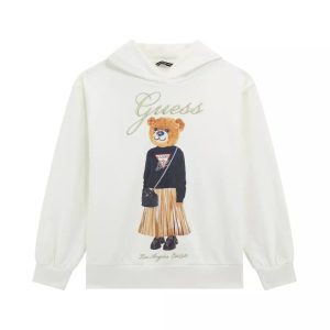 GUESS fehér macis pulóver