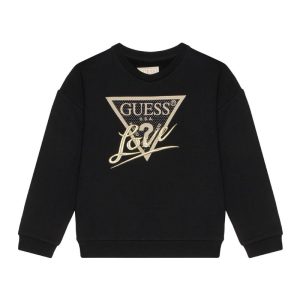 GUESS fekete pamut pulóver