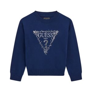 GUESS sötétkék flitteres pulóver