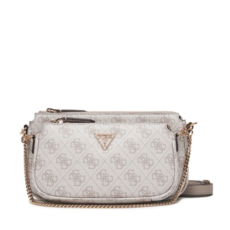 GUESS táska NOELLE DOUBLE szürkés-bézs