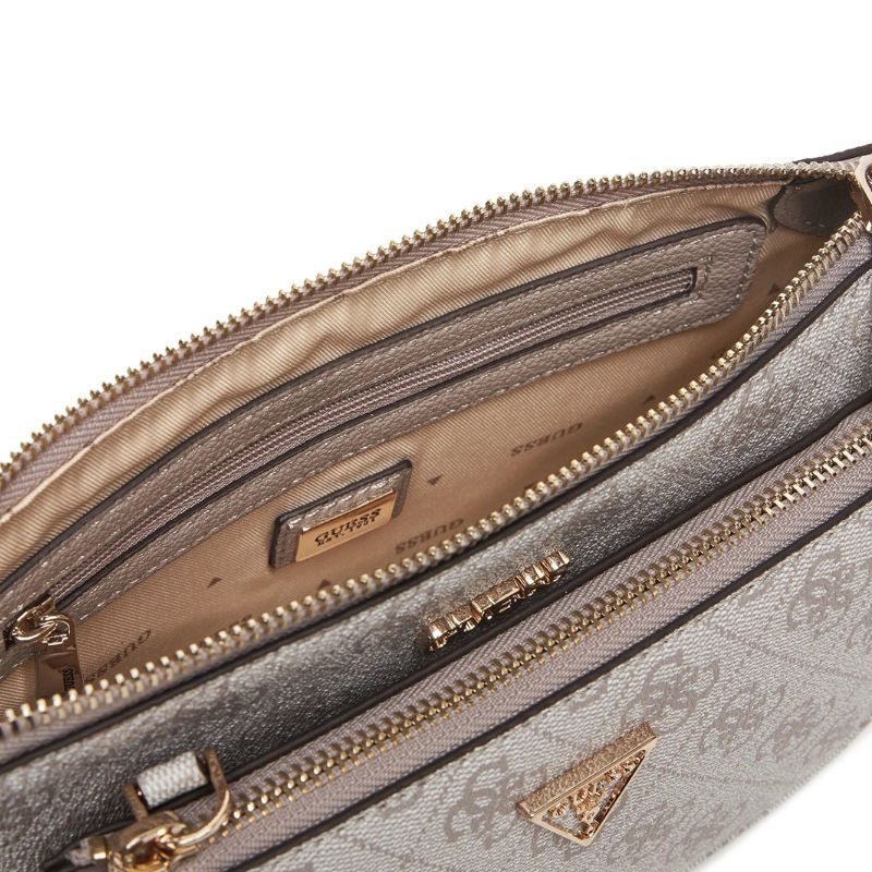 GUESS táska NOELLE DOUBLE szürkés-bézs