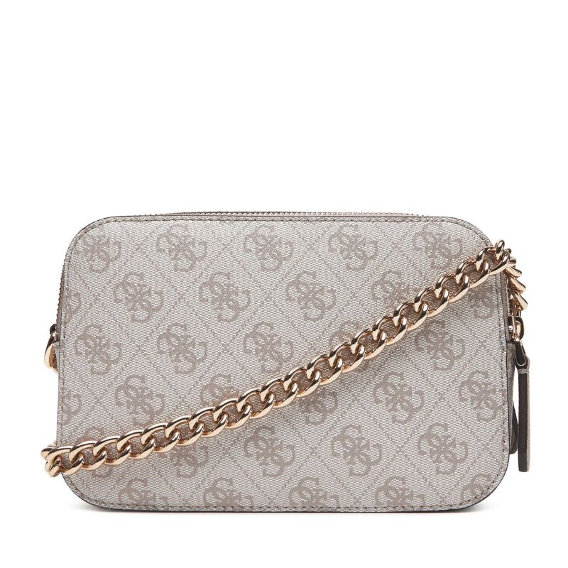 GUESS táska NOELLE LOGO szürkés-bézs