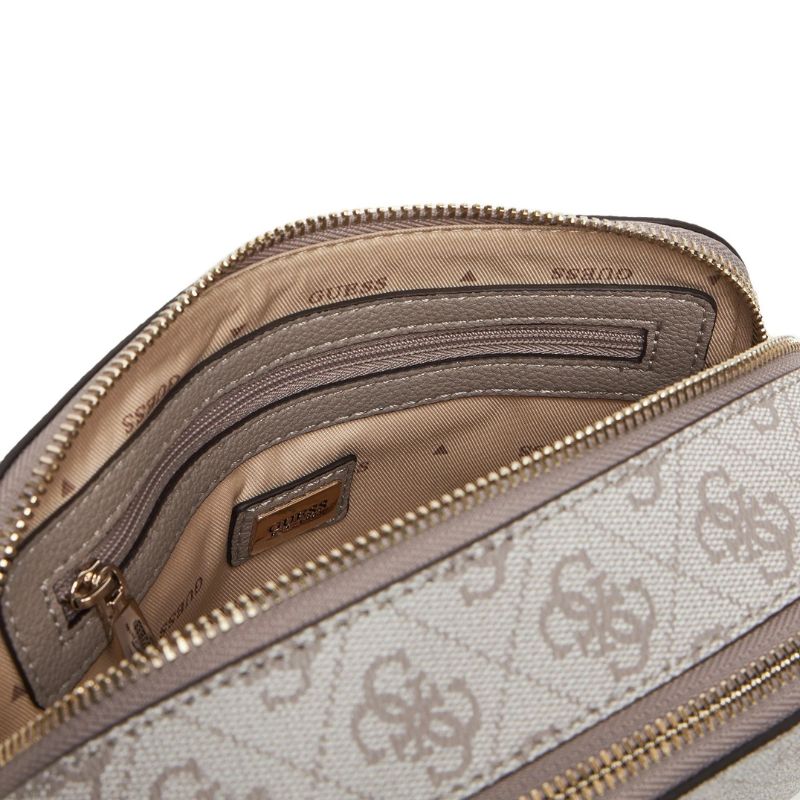 GUESS táska NOELLE LOGO szürkés-bézs