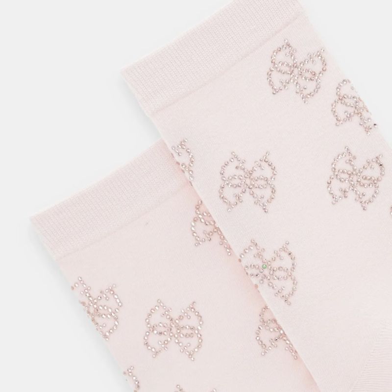 GUESS zokni SHINY rózsaszín