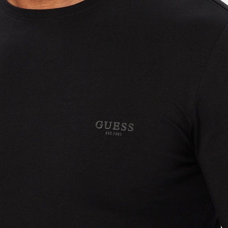 GUESS hosszú ujjú póló CORE fekete