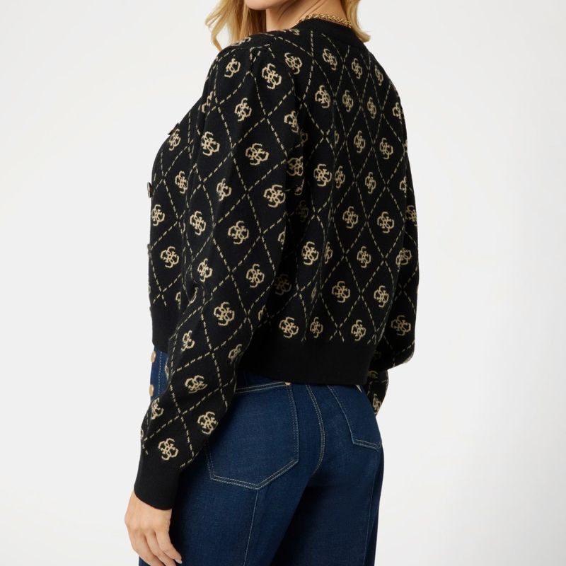 GUESS kardigán SARAH fekete