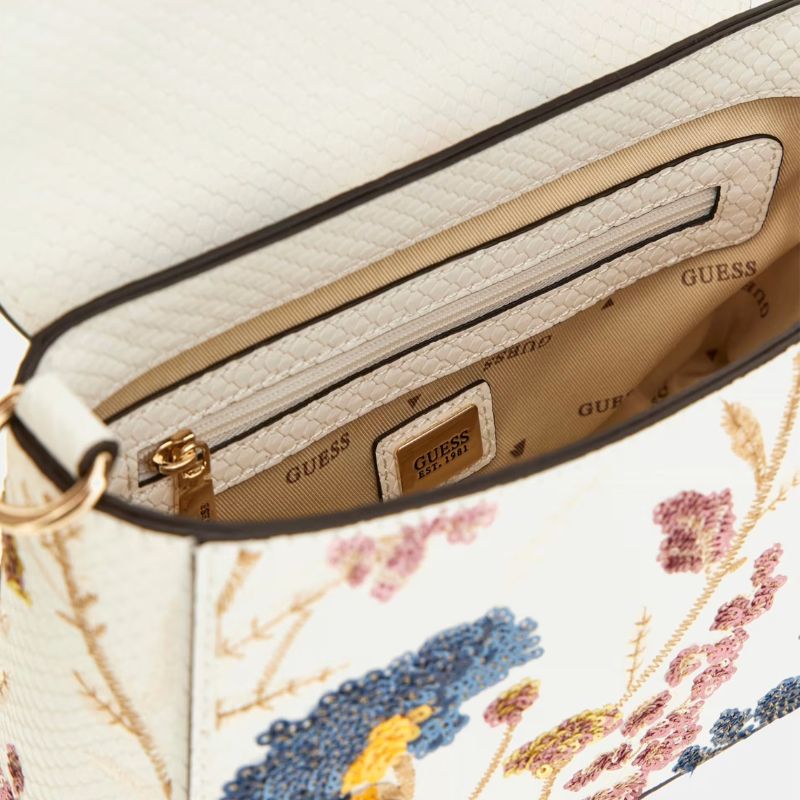 GUESS táska ZARIA virágmintás