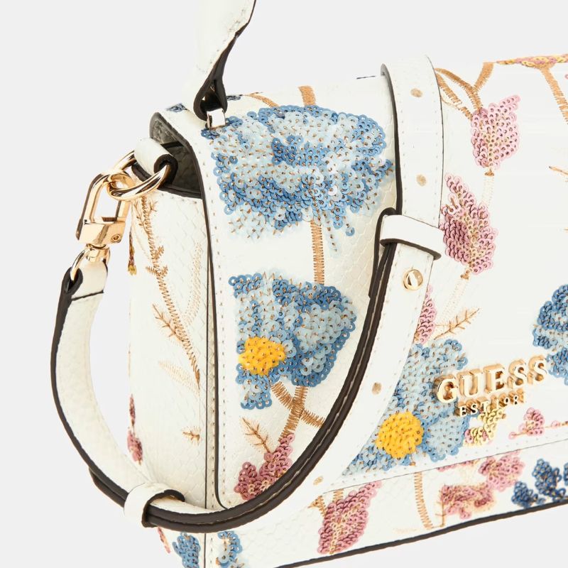 GUESS táska ZARIA virágmintás