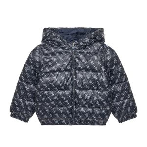 GUESS logó mintás sötétkék dzseki