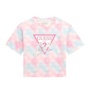 GUESS rózsaszín logós crop top