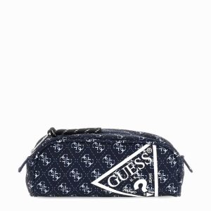 GUESS sötétkék logó mintás tolltartó