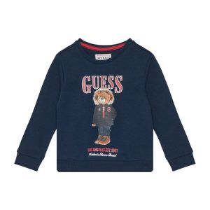 GUESS sötétkék macis pulóver