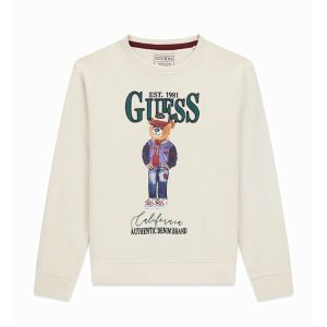 GUESS törtfehér macis pulóver