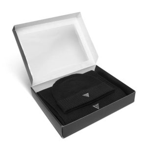 GUESS sapka-sál szett GIFT BOX fekete