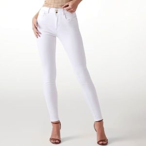 GUESS farmernadrág SHAPE UP fehér