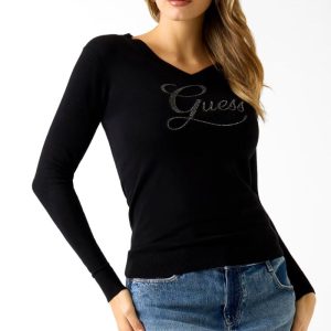 GUESS pulóver STEPHANIE fekete