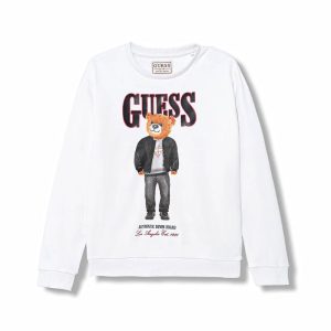 GUESS fehér macis pulóver