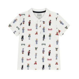 GUESS fehér maci mintás póló