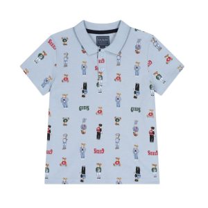 GUESS világoskék maci mintás póló