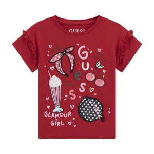 GUESS piros póló