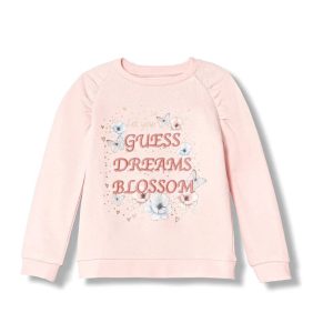 GUESS rózsaszín lepkés pulóver