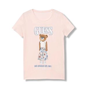 GUESS rózsaszín macis póló