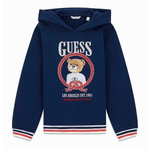 GUESS sötétkék macis pulóver