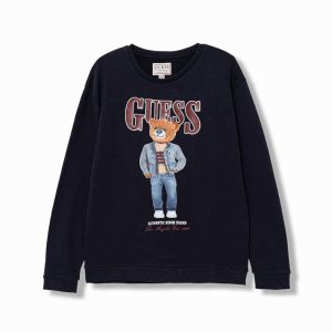 GUESS sötétkék macis pulóver