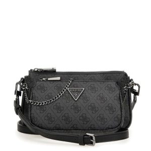 GUESS táska NOELLE DOUBLE fekete