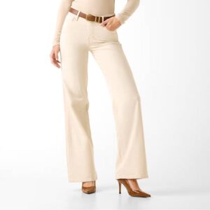 GUESS nadrág SEXY PALAZZO törtfehér