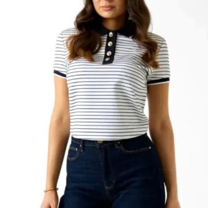 GUESS póló ALPHONSINE csíkos