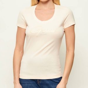 GUESS póló FLITTERS barackszínű