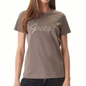 GUESS póló SCRIPT barna