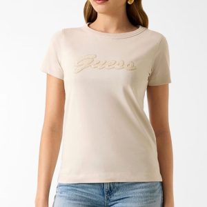 GUESS póló SCRIPT bézs