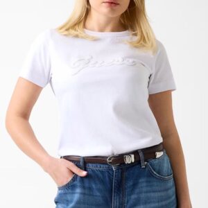 GUESS póló SCRIPT fehér