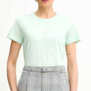 GUESS póló STRASS LOGO almazöld