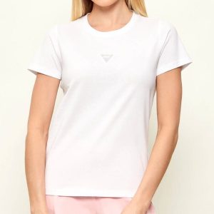 GUESS póló STRASS LOGO fehér