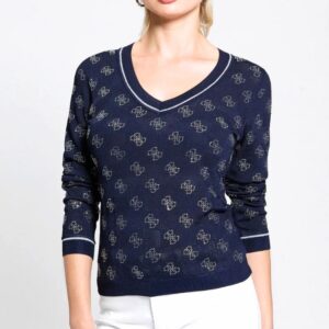 GUESS pulóver ROSIE sötétkék