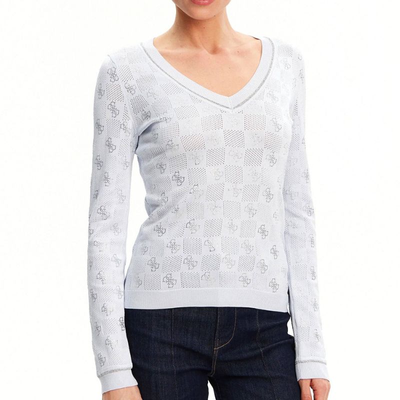 GUESS pulóver ROSIE világoskék