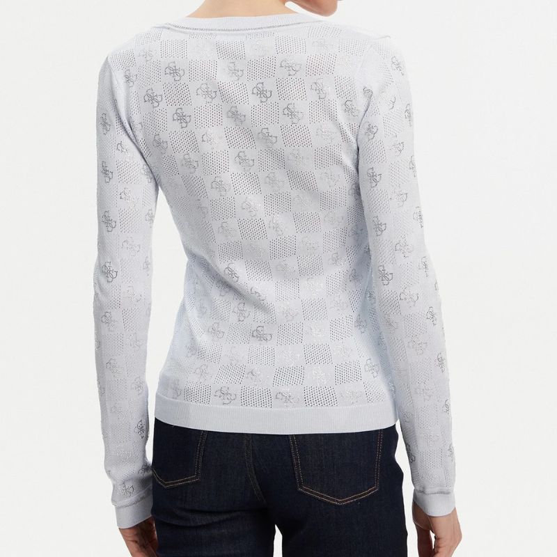 GUESS pulóver ROSIE világoskék