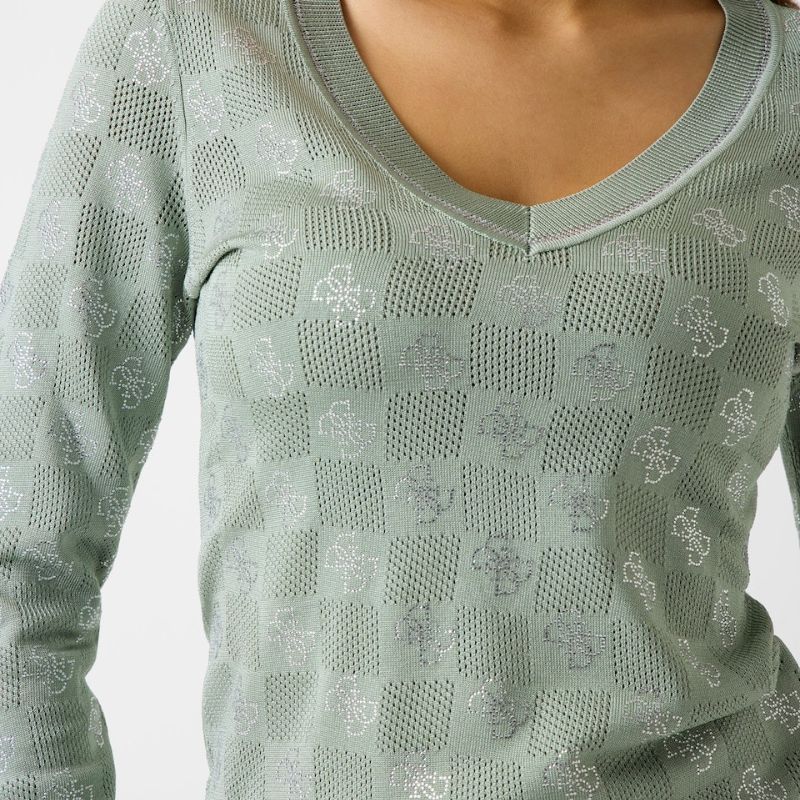 GUESS pulóver ROSIE zöld