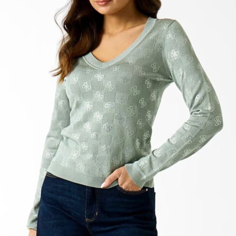 GUESS pulóver ROSIE zöld