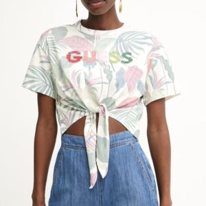 GUESS top SCRIPT levélmintás