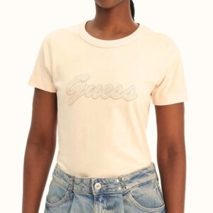 GUESS póló SCRIPT narancssárga