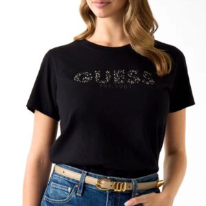 GUESS póló STUDS fekete