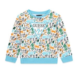 GUESS világoskék mintás pulóver