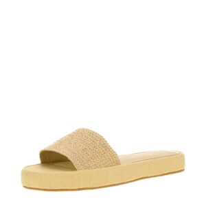 GUESS papucs RAFFIA bézs