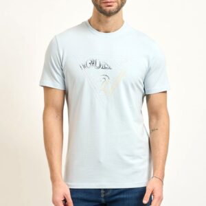 GUESS póló MULTI LOGO világoskék