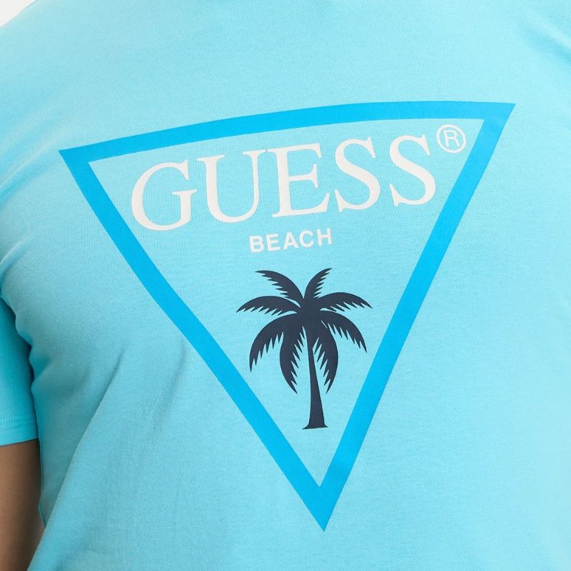 GUESS póló PALM világoskék